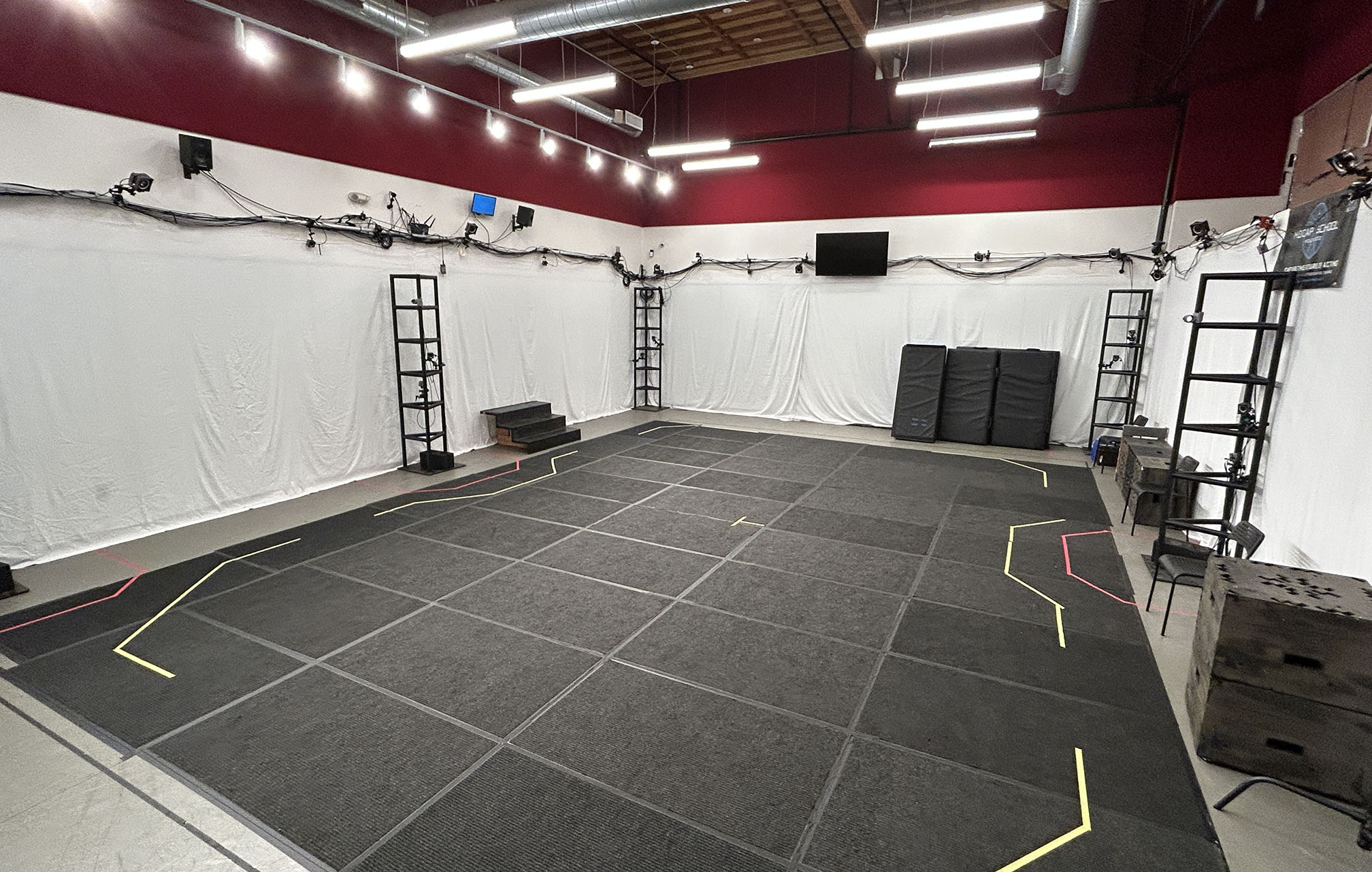 Photo of the motion capture stage facility